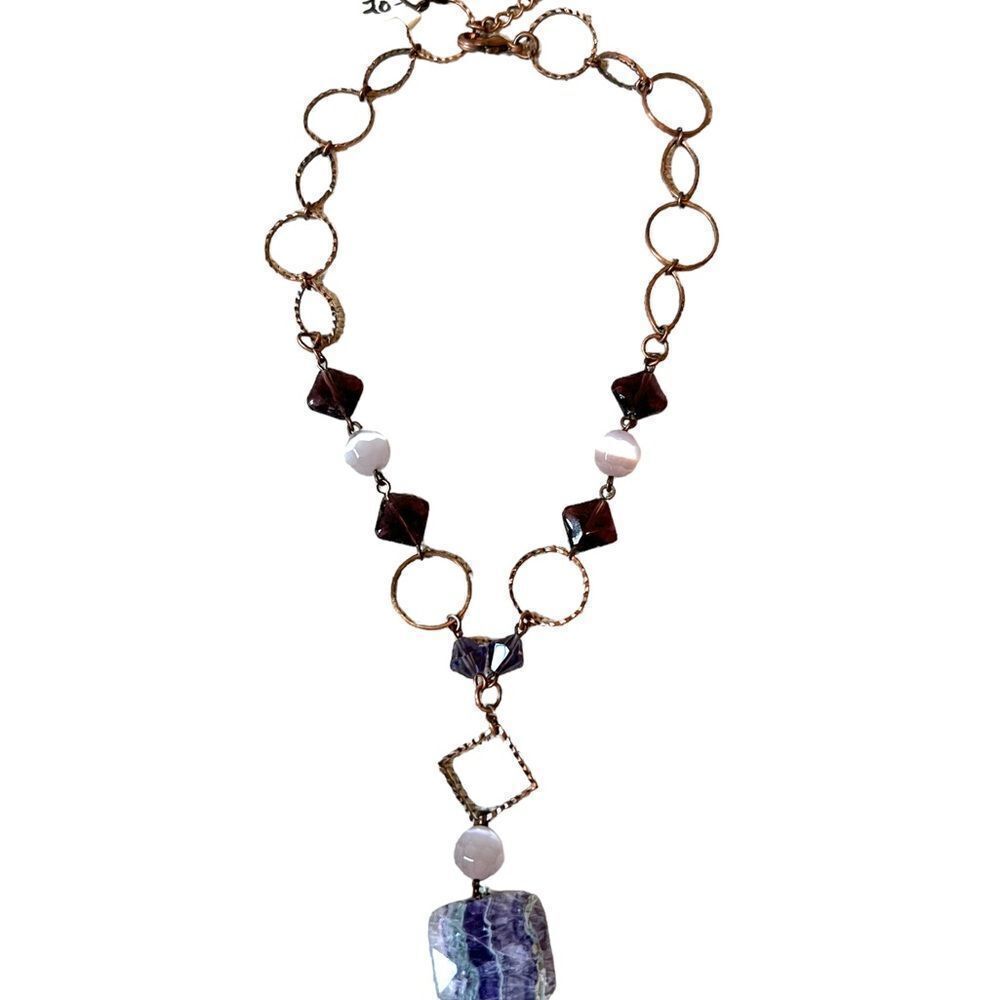 Gemstone Statement Necklace Set - Picture 14 of 14
